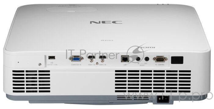 Лазерный проектор NEC PE455UL 3LCD, 4500 ANSI Lm, WUXGA, 500 000:1, 2xHDMI, VGAin, USB A Viewer, RJ45, 3,5 audio IN/OUT, RS232, 1x20W, 9,7 кг.