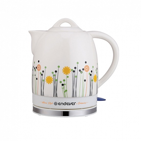 Чайник Endever KR-430C белый/рисунок узор