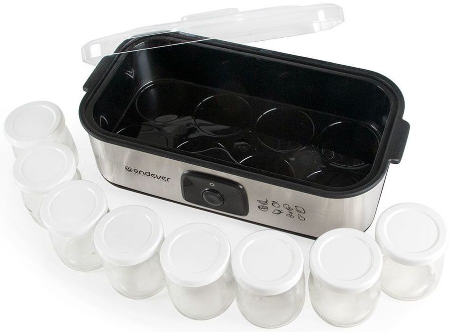 Йогуртница Endever Vita-125 серебристо-черный