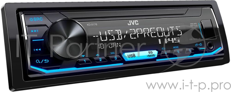 Автомагнитола JVC KD-X176 1DIN 4x50Вт