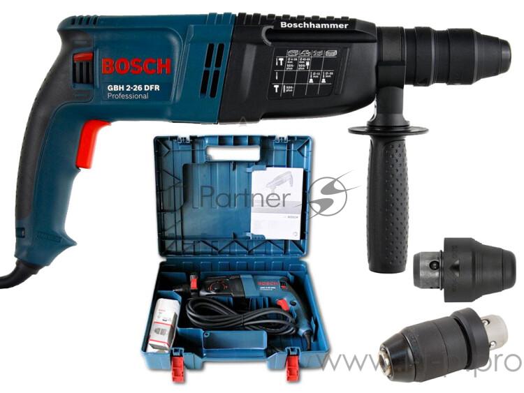 Перфоратор Bosch GBH 2-26 DFR Professional 0611254768 (800Вт, 900об./мин., 4000уд./мин., SDS-plus) + быстроз.патрон + кейс