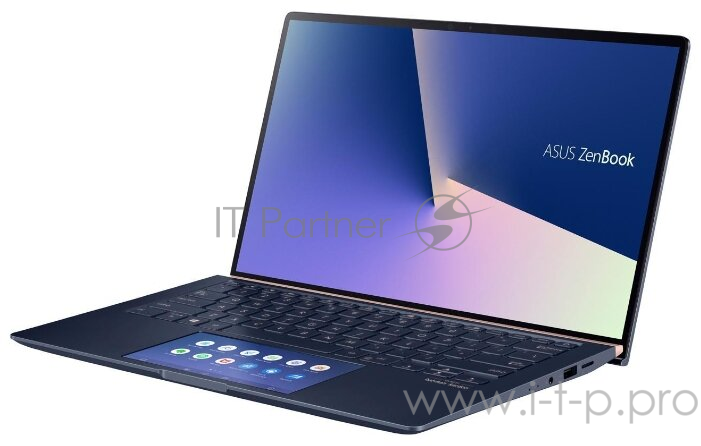 Ноутбук Asus UX434FL-A6006T i5-8265U (1.6)/8G/512G SSD/14.0FHD GL IPS/NV MX250 2G/ScreenPad/noODD/Win10 Royal blue + чехол