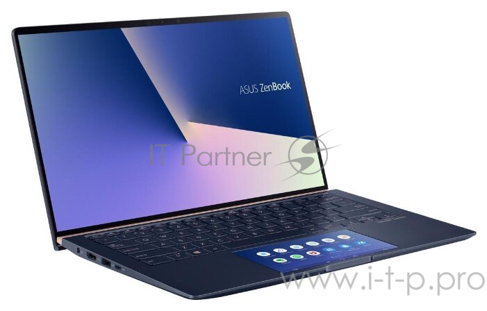 Ноутбук Asus UX434FL-A6006T i5-8265U (1.6)/8G/512G SSD/14.0FHD GL IPS/NV MX250 2G/ScreenPad/noODD/Win10 Royal blue + чехол