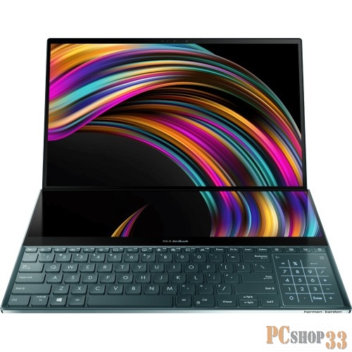 Ноутбук Asus UX581GV-H2001T i9-9980HK (2.4)/32G/1T SSD/15.6UHD GL Touch/NV RTX2060 6G/NumberPad/ScreenPad Plus/Win10 Blue + Стилус