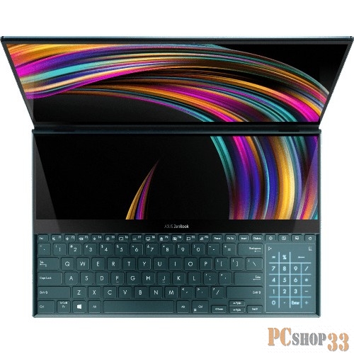 Ноутбук Asus UX581GV-H2001T i9-9980HK (2.4)/32G/1T SSD/15.6UHD GL Touch/NV RTX2060 6G/NumberPad/ScreenPad Plus/Win10 Blue + Стилус