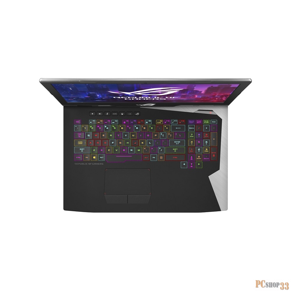 Ноутбук Asus G703GXR-EV002T i7-9750H (2.6)/32G/1T+256G SSD+256G SSD/17.3FHD AG IPS 144Hz/NV RTX2080 8G/Win10 Titanium Gray