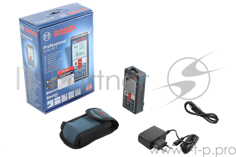 Лазерные дальномеры, уровни, детекторы Bosch GLM 100 С Дальномер лазерный (0,05-100м, точн.1.5мм/100м, 0,14 кг) 601072700