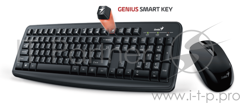Комплект беспроводной Genius Smart KM-8100 (клавиатура + мышь), Black Комплект беспроводной Genius Smart KM-8100 (клавиатура + мышь), Black