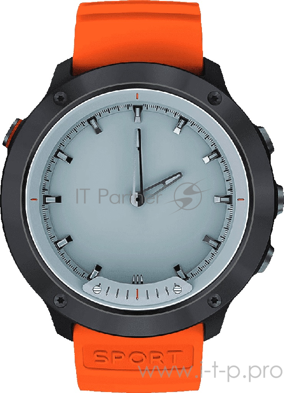 Смарт-часы GEOZON Hybrid Silver (Black + orange strap)