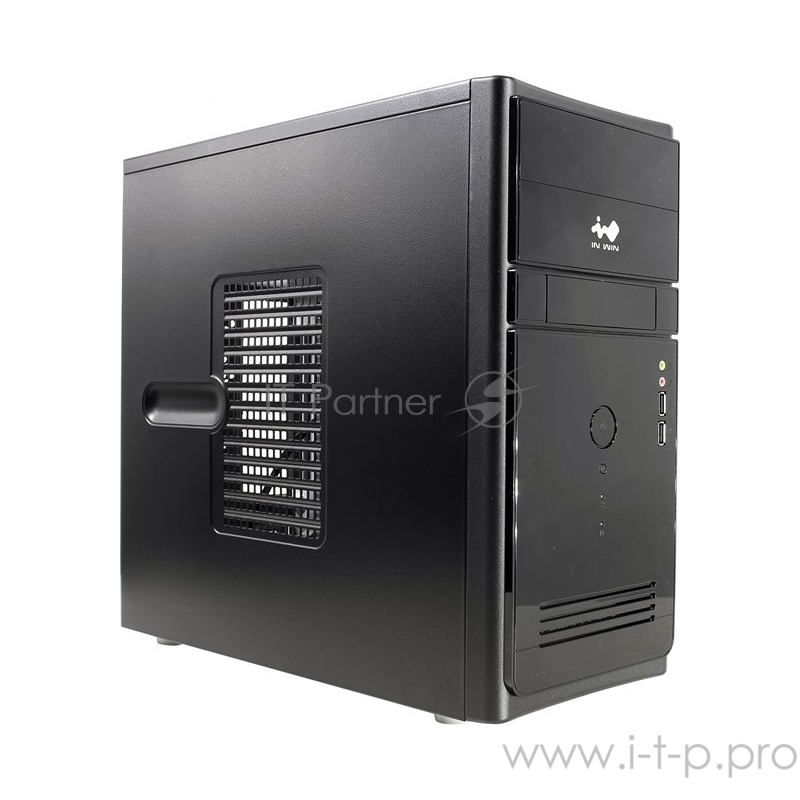 Корпус с блоком питания 450Вт. Case INWIN ENR021BL mATX Mini Tower 450W, 2xUSB2.0, Black