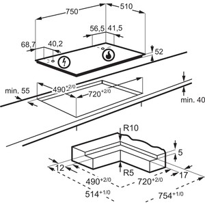 Варочная панель газовая Electrolux KGV 7539IK в.г/пан