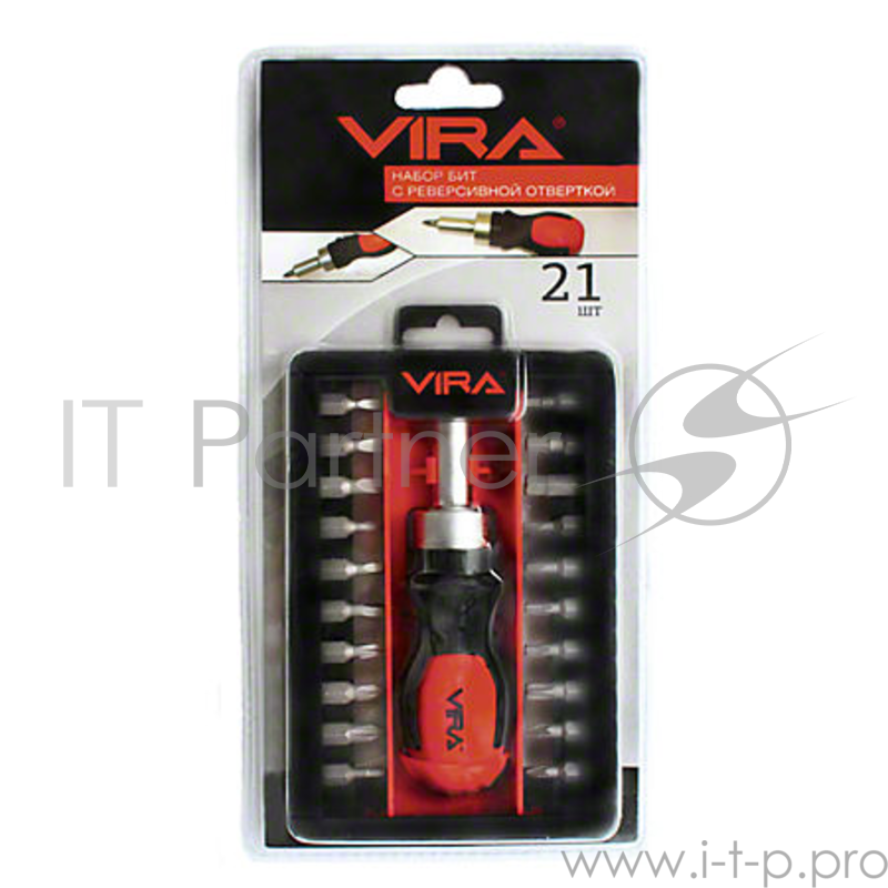 Набор VIRA 305025 биты (20шт.) с реверсивной отверткой