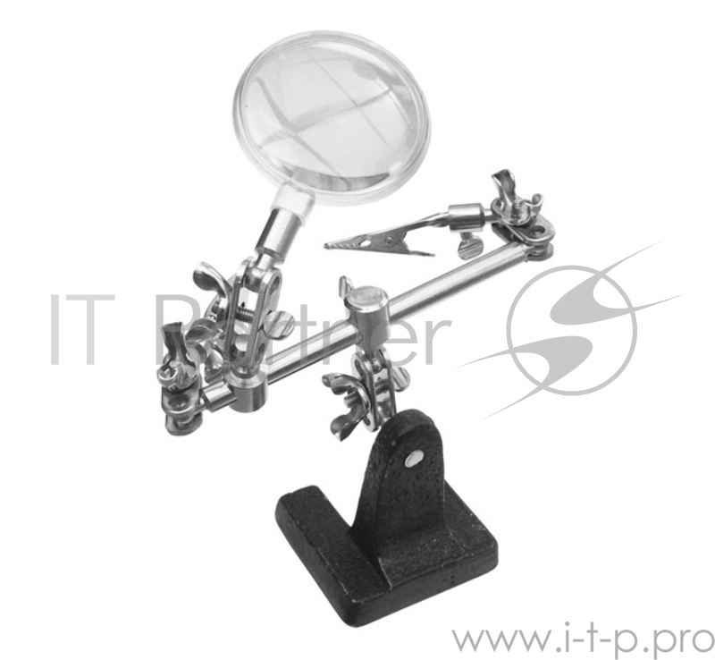 Зажим SANTOOL 080927-050 для пайки Третья рука с лупой 50мм