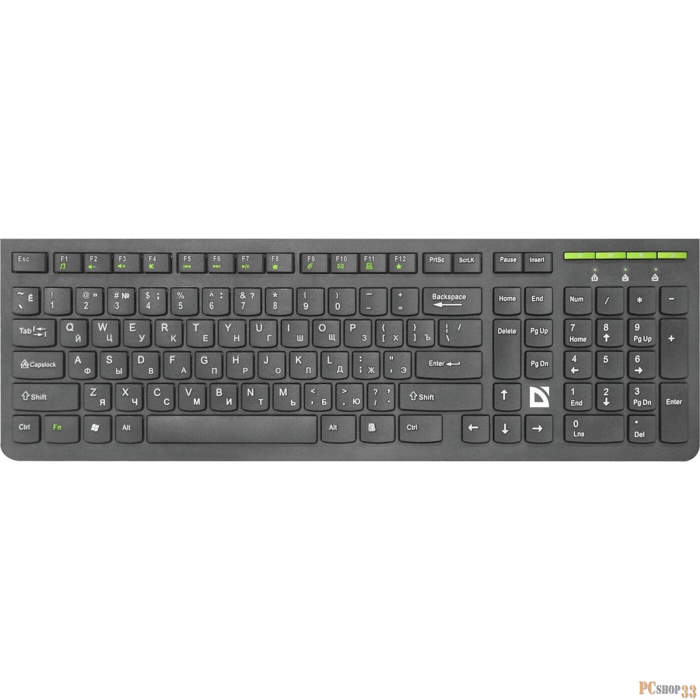 Беспроводная клавиатура ULTRAMATE SM-536 RU BLACK 45536 DEFENDER