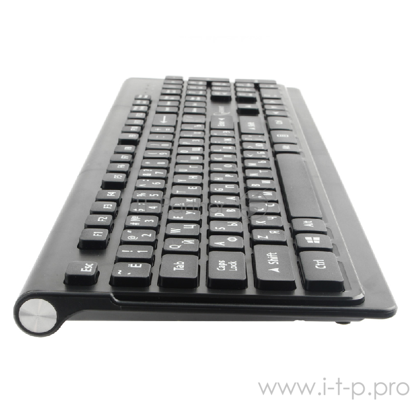 Комплект кл-ра+мышь беспров. Gembird KBS-7200, черный, 2.4ГГц/10м, 1600 DPI, мини-приемник- USB