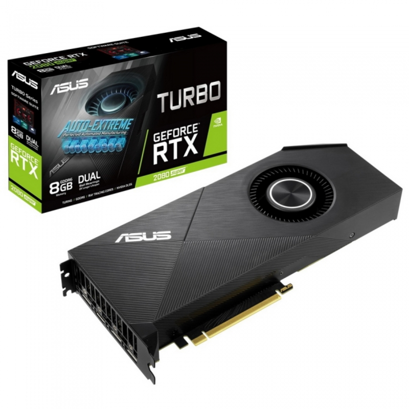 Видеокарта ASUS TURBO-RTX2080S-8G-EVO // RTX2080S,HDMI,DP*3,8G,D6 90YV0DP0-M0NM00