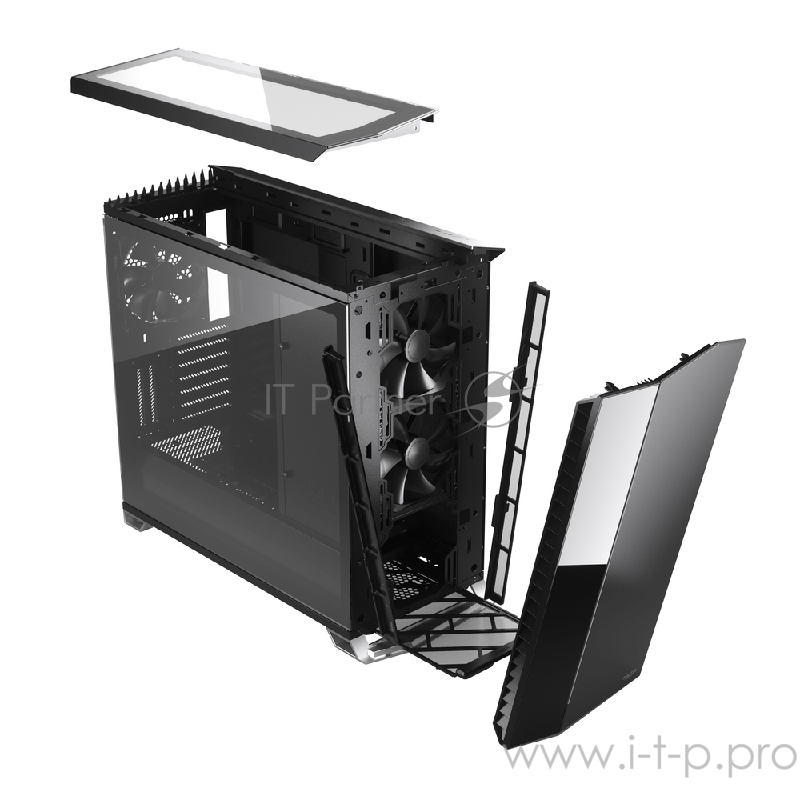 Корпус Fractal Design VECTOR RS - TG / E-ATX, mid tower, light tint tempered glass side panels / 3x140mm fans inc. / FD-C-VER1A-01