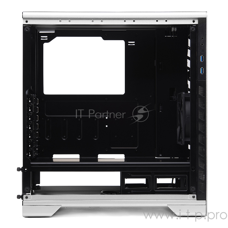 Корпус MetallicGear NEO Silver V2, RGB LED иллюминация, алюминиевые лицевая и верхняя панели, боковые панели Tempered Glass, Mid-Tower