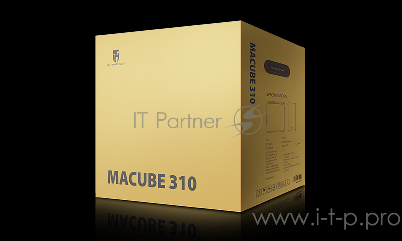 Корпус Deepcool MACUBE 310P BK без БП, большое боковое окно, черный, ATX