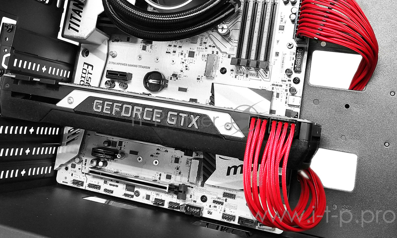 Кабель-удлинитель для питания видеокарты Deepcool EC300-PCI-E-RD (моддинг, 8pin (2+6), красный, 300мм)