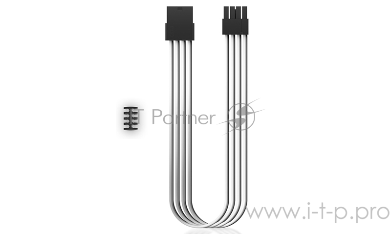 Кабель-удлинитель для питания видеокарты Deepcool EC300-PCI-E-WH (моддинг, 8pin (2+6), белый, 300мм)