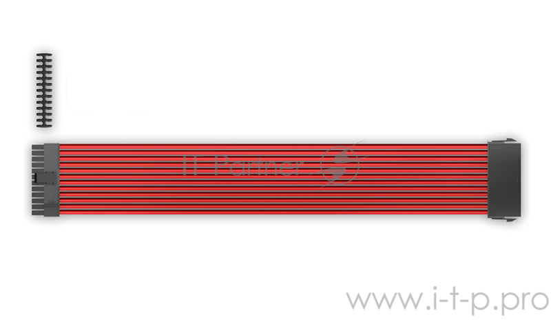 Кабель-удлинитель для питания материнcкой платы Deepcool EC300-24P-RD (моддинг, 24pin, красный, 300мм)