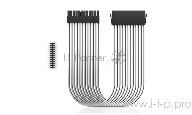 Кабель-удлинитель для питания материнcкой платы Deepcool EC300-24P-WH (моддинг, 24pin, белый, 300мм)