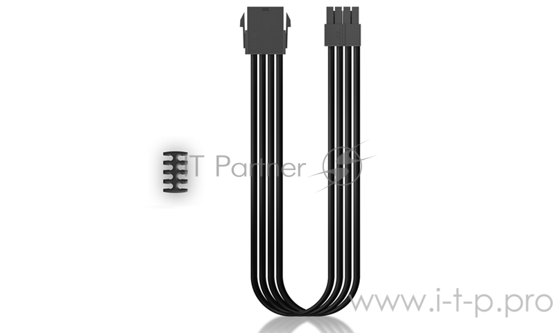 Кабель-удлинитель для питания процессора Deepcool EC300-CPU8P-BK (моддинг, 8pin (4+4), черный, 300мм)