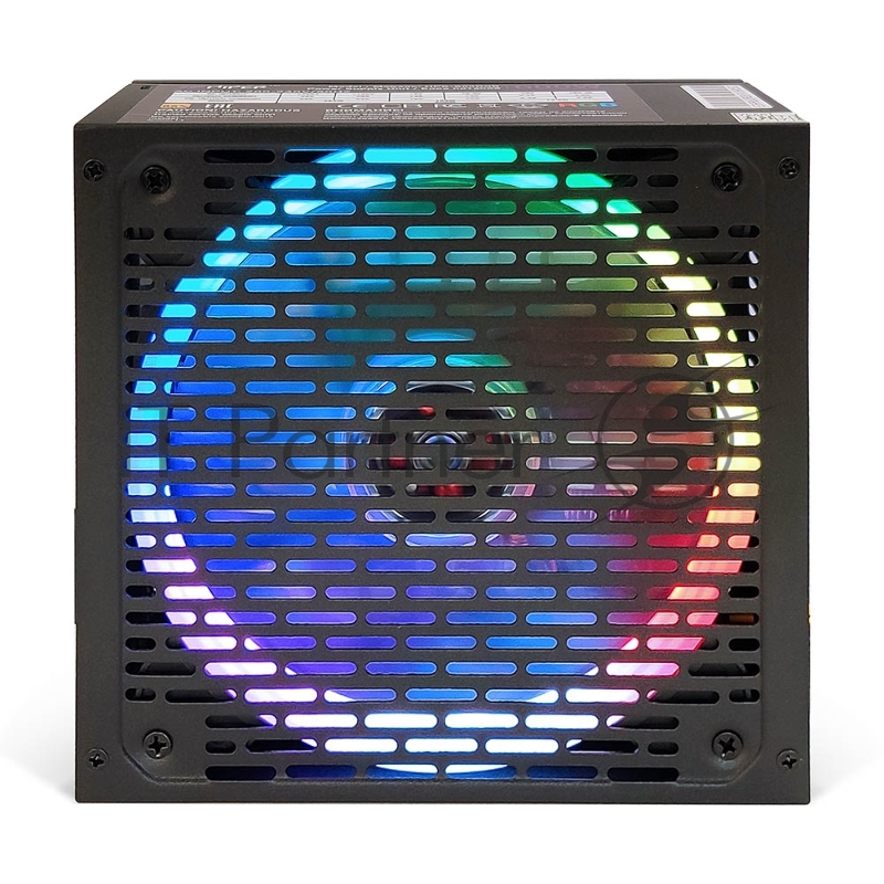 блок питания для ПК 600 Ватт PSU HIPER HPB-600RGB (ATX 2.31, 600W, ActivePFC, RGB 140mm fan, Black) BOX