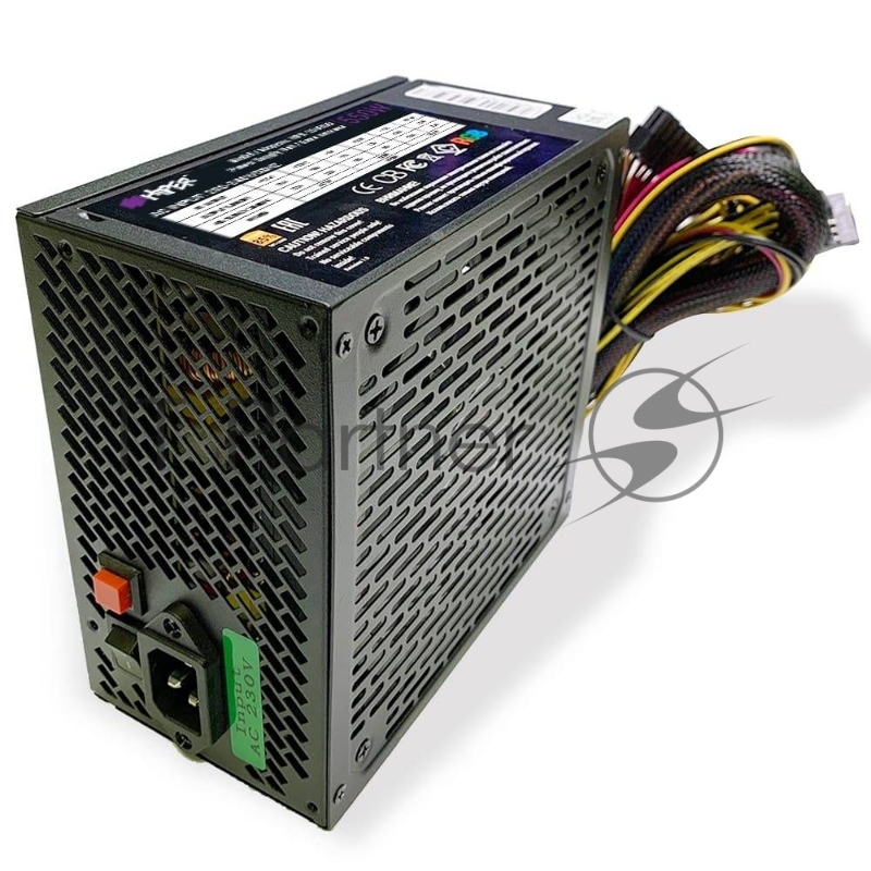 блок питания для ПК 700 Ватт PSU HIPER HPB-700RGB (ATX 2.31, 700W, ActivePFC, RGB 140mm fan, Black) BOX