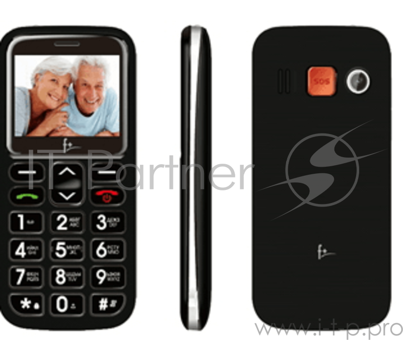 Телефон сотовый F+ Ezzy2 Black, 5,87 см (2.31) 320x240, 32MB RAM, up to 16GB flash, 0,3Mpix, 2 Sim, BT v3.0, Micro-USB, 1400mAh, 103g, 126 ммx60 ммx13,6 мм