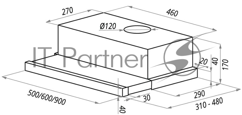 Вытяжка MAUNFELD VS LIGHT (GLASS) 60 БЕЛЫЙ/БЕЛОЕ стекло