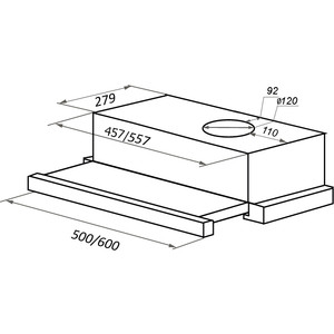 Вытяжка MAUNFELD VS LIGHT (GLASS) 60 ЧЕРНЫЙ/ЧЕРНОЕ стекло