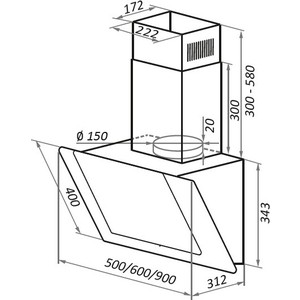 Вытяжка MAUNFELD WIND PUSH 50 БЕЛЫЙ