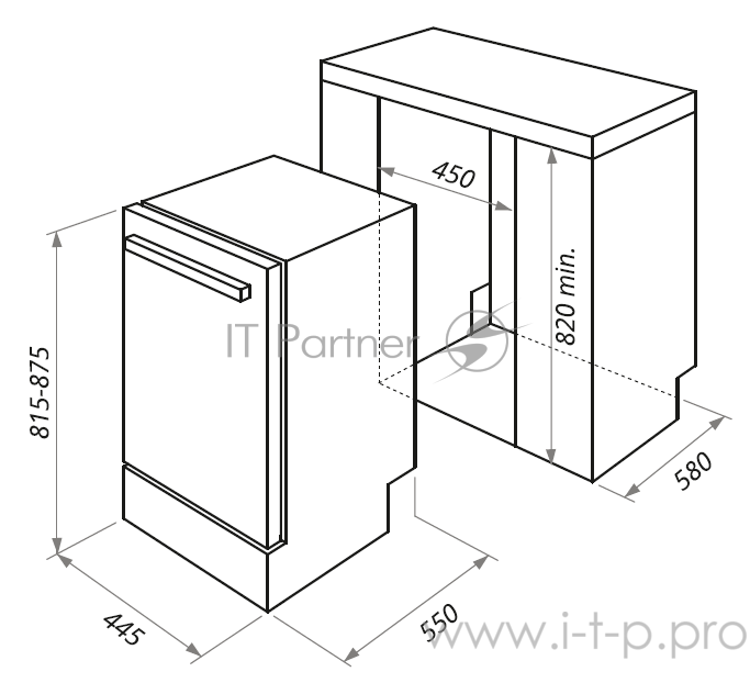 Посудомоечная бытовая машина MAUNFELD MLP-08SR