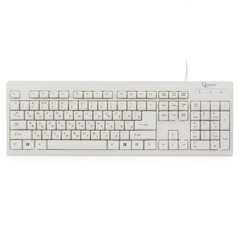 Клавиатура Gembird KB-8300U-R, USB, бежевый , RTL {40}