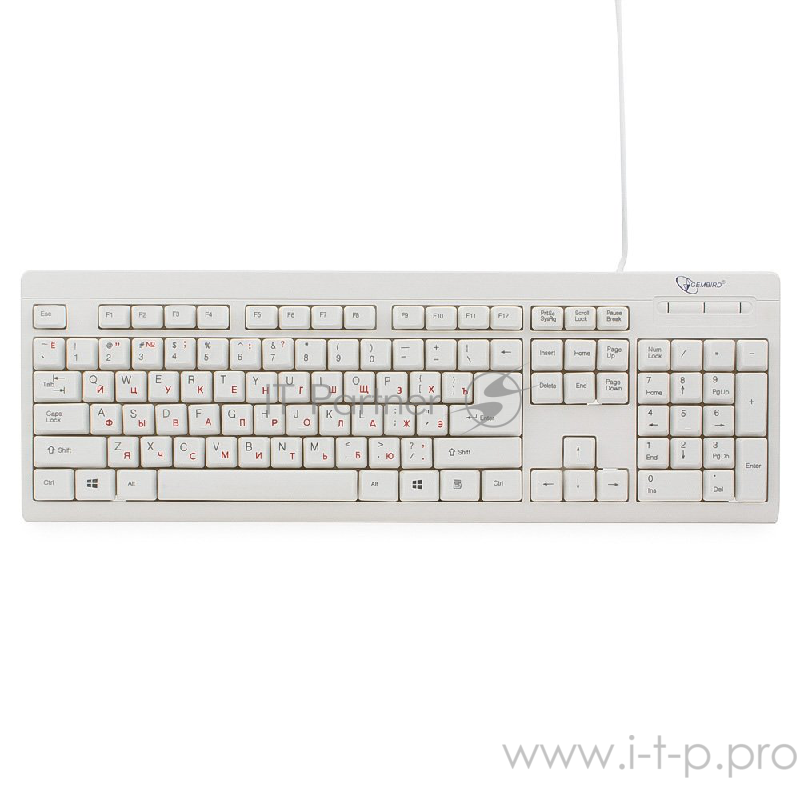 Клавиатура Gembird KB-8300U-R, USB, бежевый , RTL {40}