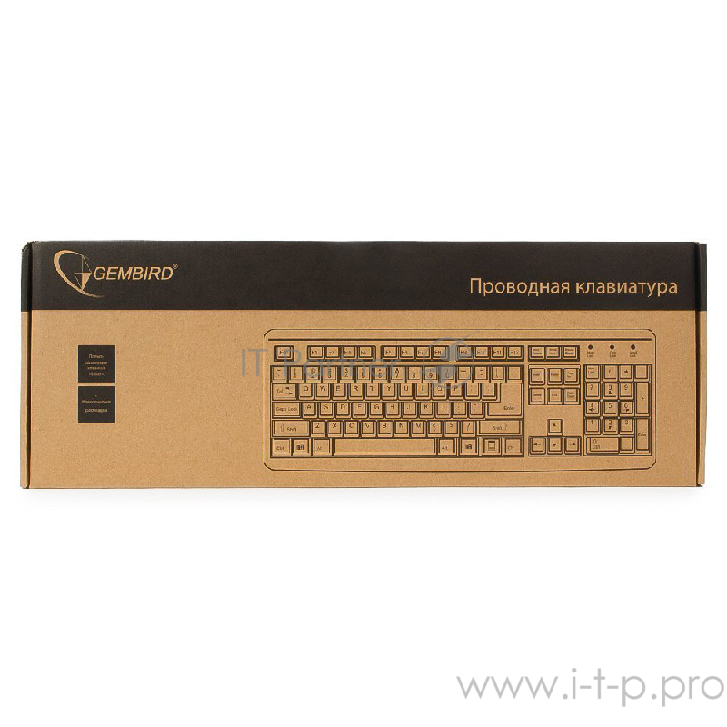 Клавиатура Gembird KB-8300U-R, USB, бежевый , RTL {40}