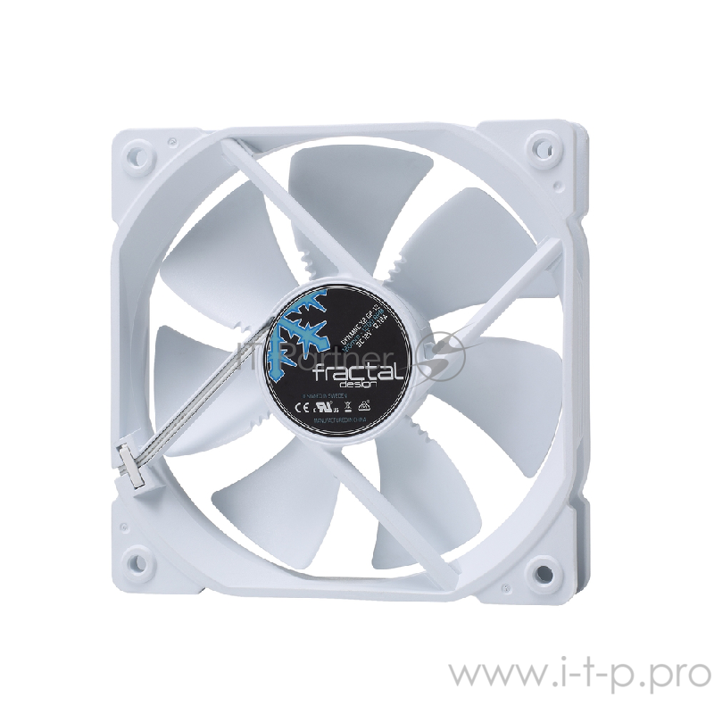 Вентилятор Fractal Design DYNAMIC X2 GP-12 WHITEOUT / 120mm 3-pin 1200rpm 52.3cfm 19.4dBA / FD-FAN-DYN-X2-GP12-WTO