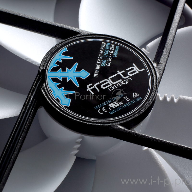 Вентилятор Fractal Design DYNAMIC X2 GP-14 PWM WHITE / 140mm 4-pin 1700rpm 105.9cfm 33.7dBA / FD-FAN-DYN-X2-GP14-PWM-WT