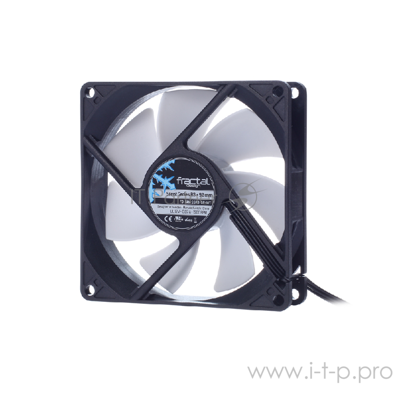 Вентилятор Fractal Design SILENT SERIES R3 92mm / 3-pin 1500rpm 24.4cfm 18.3dBA / FD-FAN-SSR3-92-WT