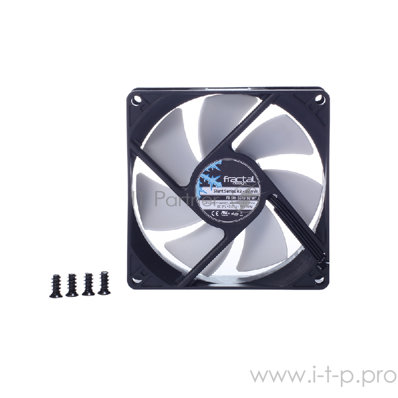 Вентилятор Fractal Design SILENT SERIES R3 92mm / 3-pin 1500rpm 24.4cfm 18.3dBA / FD-FAN-SSR3-92-WT