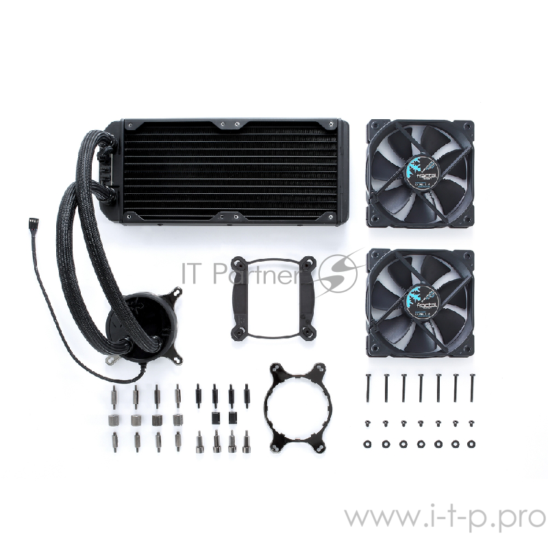 Система водяного охлаждения Fractal Design Celsius S24 Blackout / 2x120mm PWM fans / FD-WCU-CELSIUS-S24-BKO