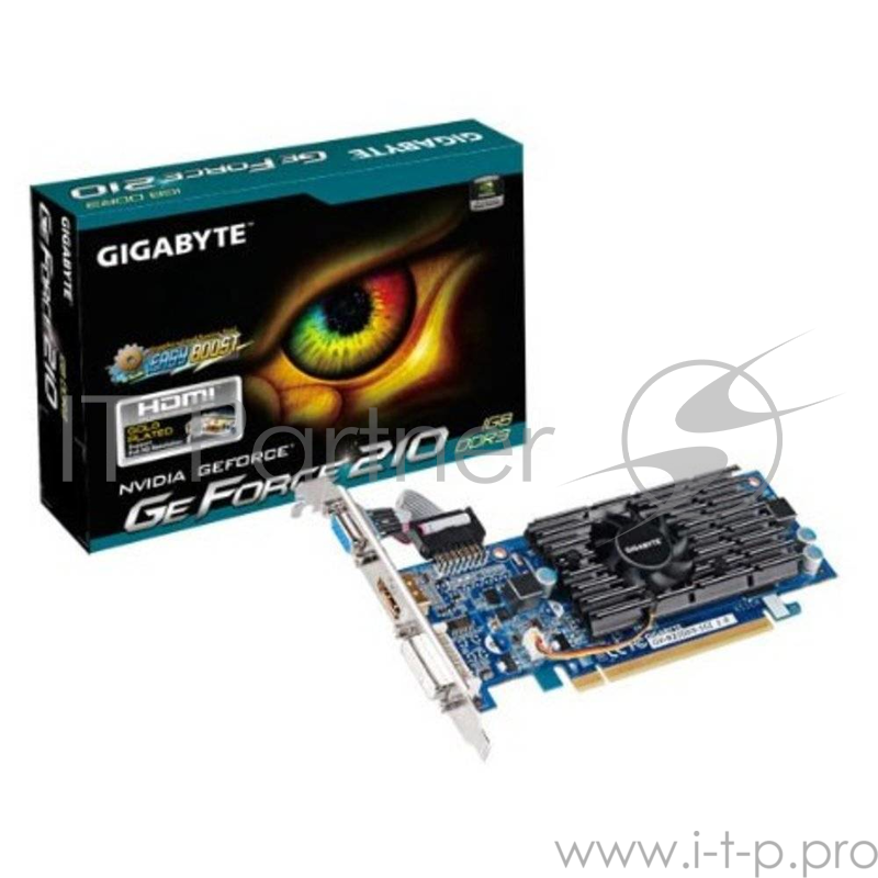 Видеокарта GIGABYTE PCI-E NVIDIA (GV-N210D3-1GI) GF210 1024MB DDR3 64BIT 590/1405 HDMI+DVI-I+C(Видеокарта GIGABYTE PCI-E NV GV-N210D3-1GI GF210 1024MB DDR3 64BIT 590/1405 HDMI+DVI-I+C)