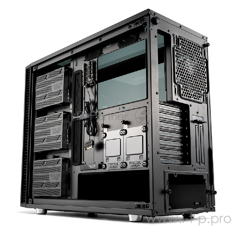Корпус Fractal Design DEFINE S2 VISION BLACKOUT / E-ATX, mid tower, dark tint tempered glass side panels / 4x140mm fans inc. / FD-CA-DEF-S2V-BKO-TGD