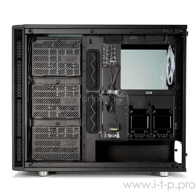 Корпус Fractal Design DEFINE S2 VISION RGB / E-ATX, mid tower, dark tint tempered glass side panels / 4x140mm ARGB fans inc. / FD-CA-DEF-S2V-RGB-BKO-TGD