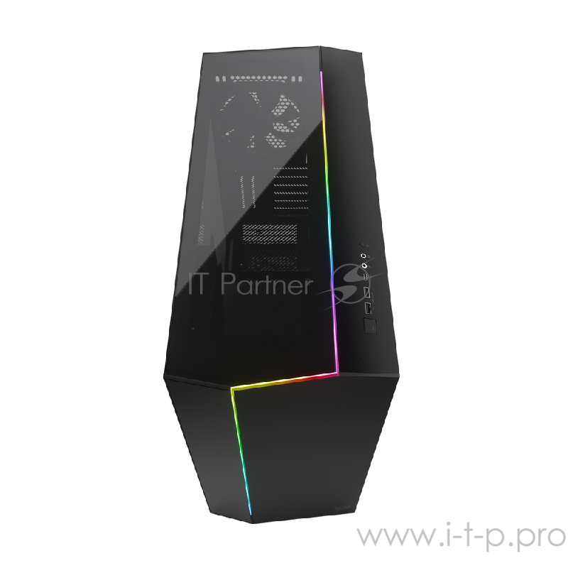 Корпус Fractal Design VECTOR RS - DARK TG / E-ATX, mid tower, dark tint tempered glass side panels / 3x140mm fans inc. / FD-C-VER1A-02