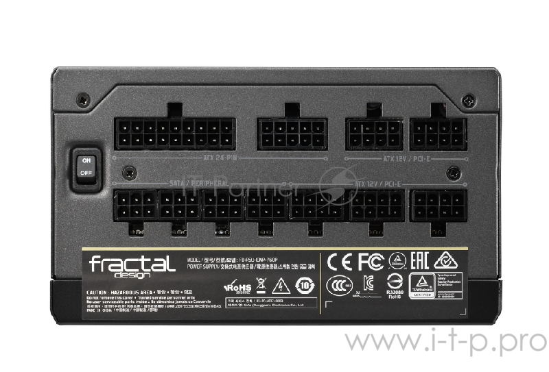 Блок питания Fractal Design ION+ 760W Platinum / ATX 2.4, Active PFC, 80 PLUS Platinum, fully modular, 140mm fan / FD-PSU-IONP-760P-BK