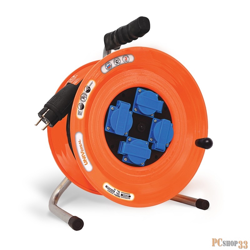 UNIVersal Удлинитель силовой на мет катушке 4х50м КГ 3х2.5 16А IP44 У16-046 (9633329)