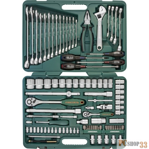 JONNESWAY S04H624101SA Набор инструмента универсальный 1/4, 1/2DR, 101 предмет